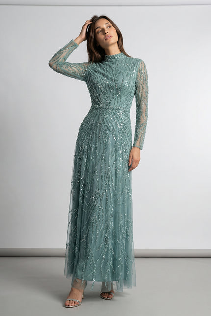 Aurelia Hand-Embellished Tulle Gown JILBAYA