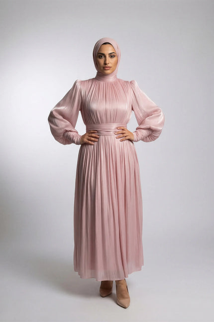 Elegant Ruffle Sleeve Dress JILBAYA