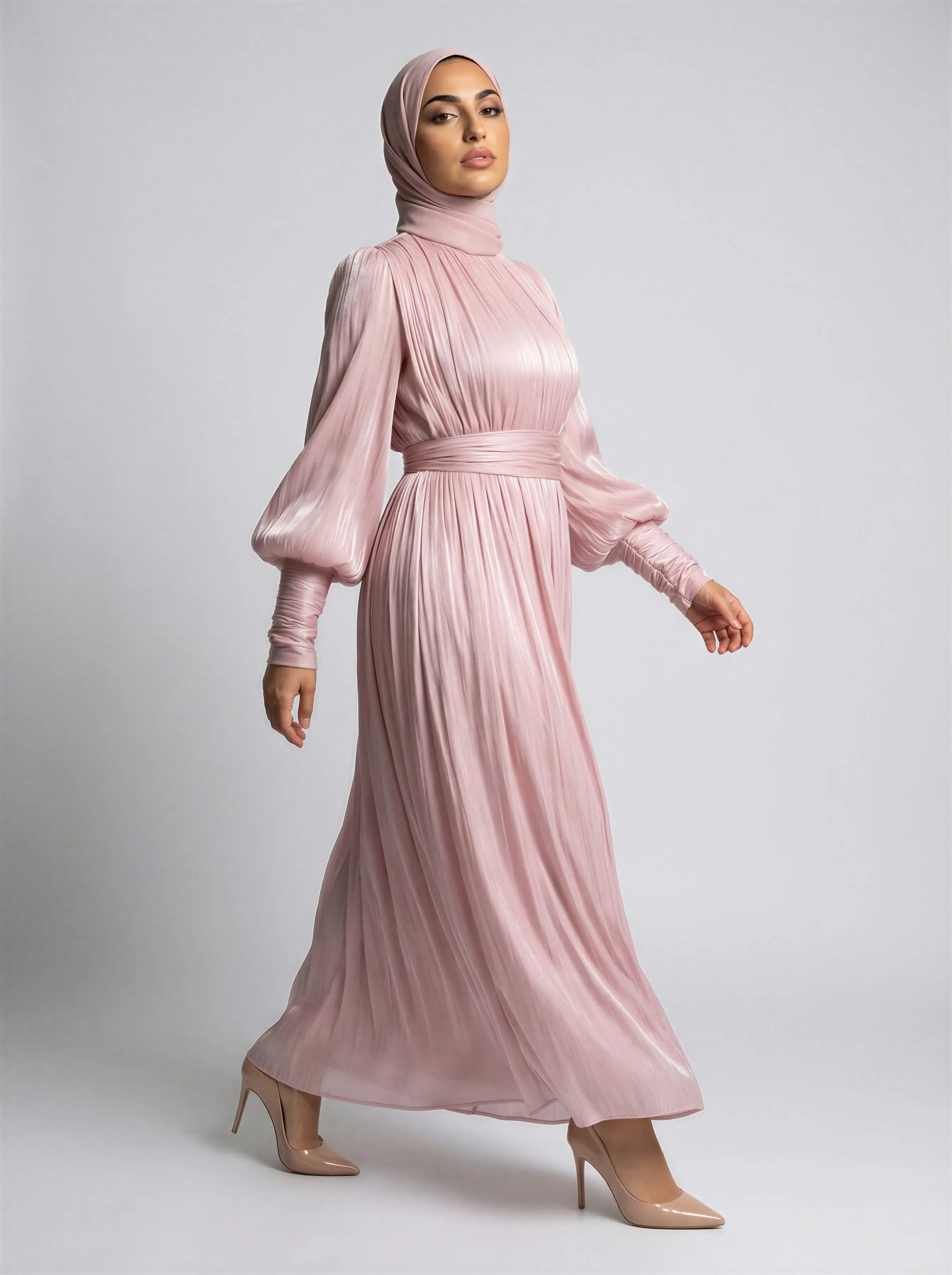 Elegant Ruffle Sleeve Dress JILBAYA