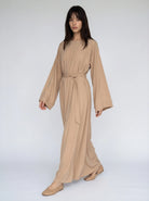 Classic Nida Abaya Dress Full Length with Belt JILBAYA