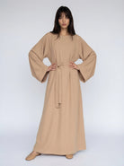 Classic Nida Abaya Dress Full Length with Belt JILBAYA