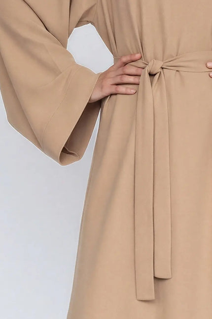 Classic Nida Abaya Dress Full Length with Belt JILBAYA