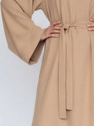 Classic Nida Abaya Dress Full Length with Belt JILBAYA