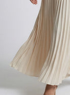 High Waist Pleated Batwing Sleeve Draped Dress JILBAYA
