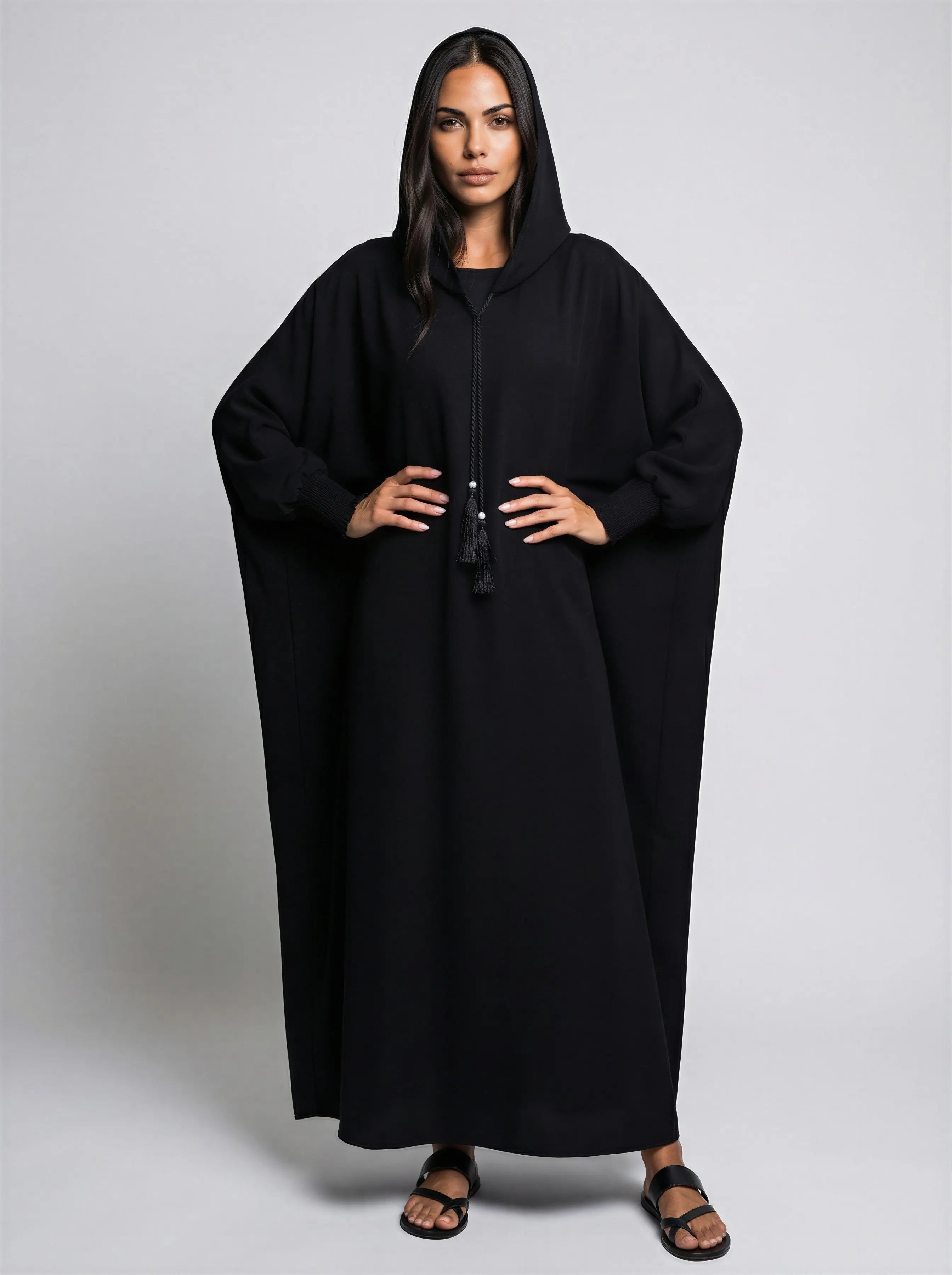 Long Sleeve Hooded Abaya JILBAYA