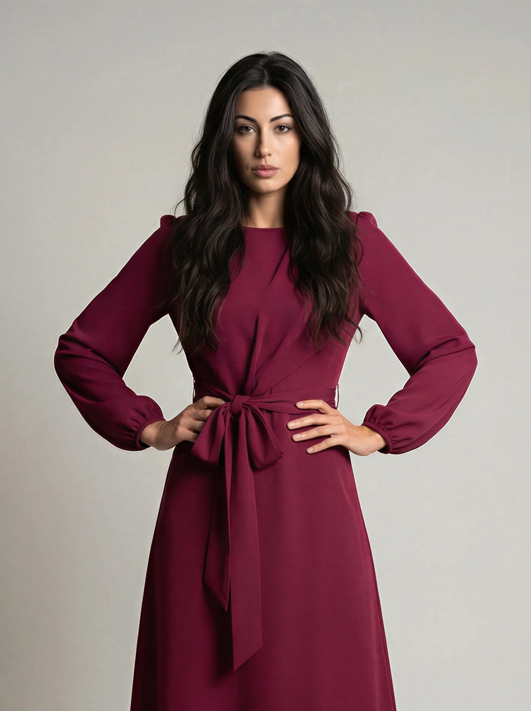 Elegant Long Sleeve Abaya Dress JILBAYA