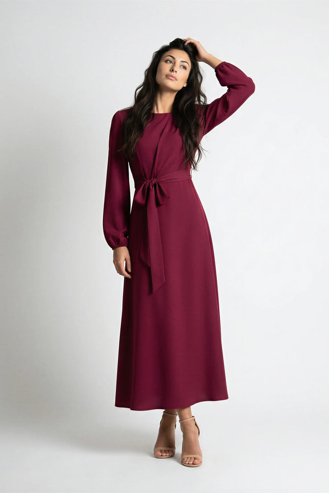 Elegant Long Sleeve Abaya Dress JILBAYA