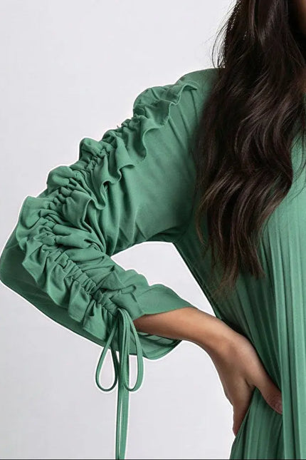 Full Sleeve Pleated Sundress JILBAYA