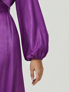 Bow Tie Neck Abaya – Puff Sleeve Ramadan Gown for Women JILBAYA
