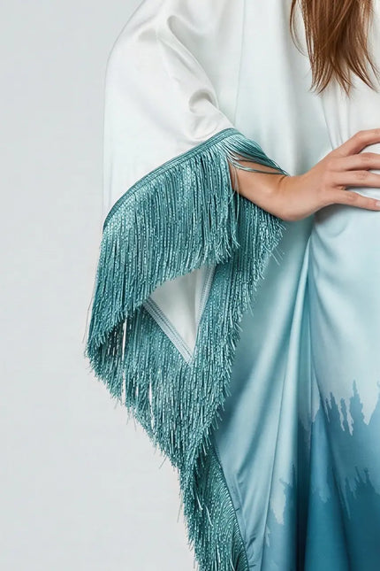 Batwing Sleeve Tassel Abaya JILBAYA