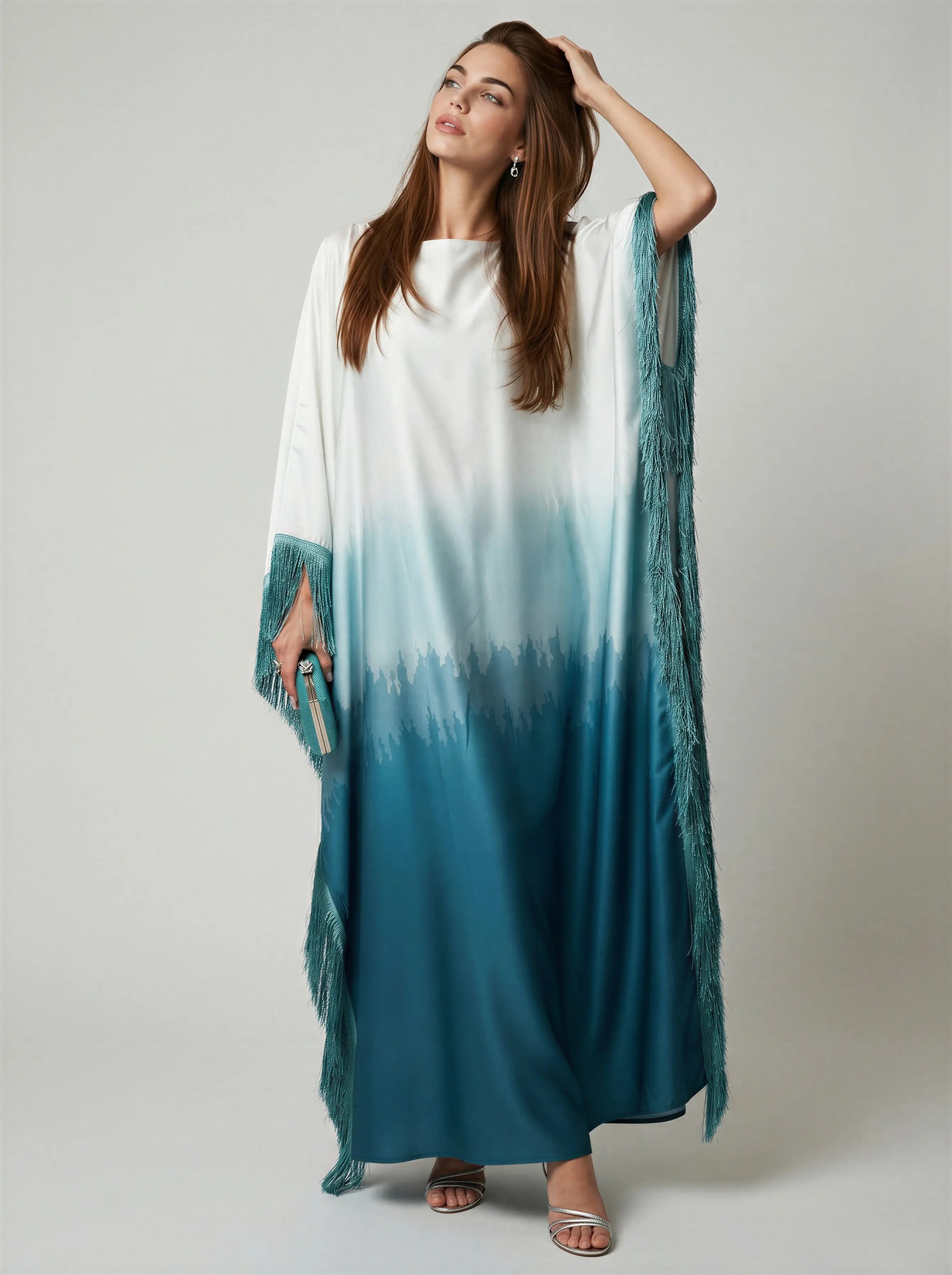Batwing Sleeve Tassel Abaya JILBAYA