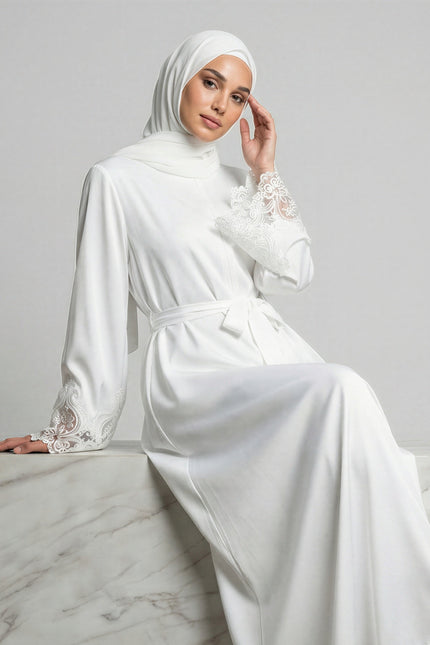 Abaya With Lace Sleeves JILBAYA