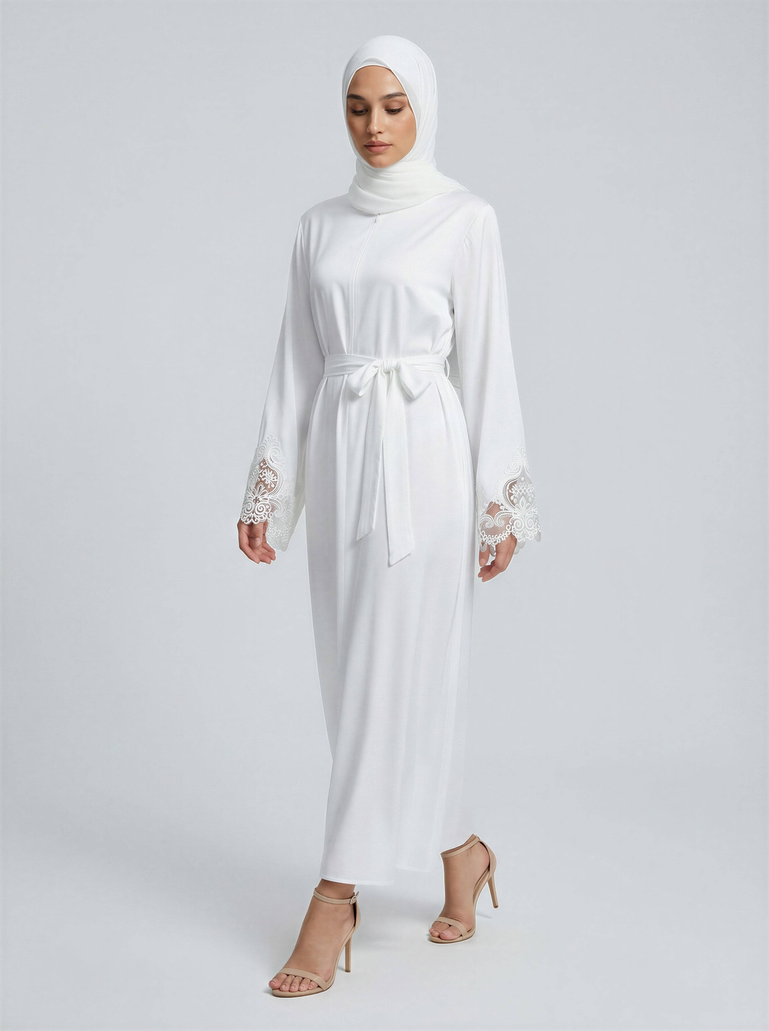 Abaya With Lace Sleeves JILBAYA