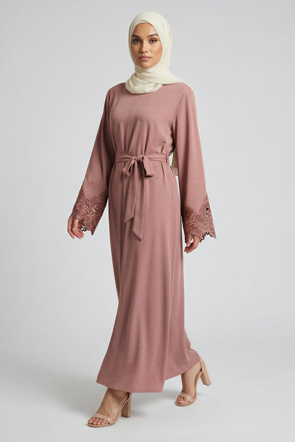 Abaya With Lace Sleeves JILBAYA