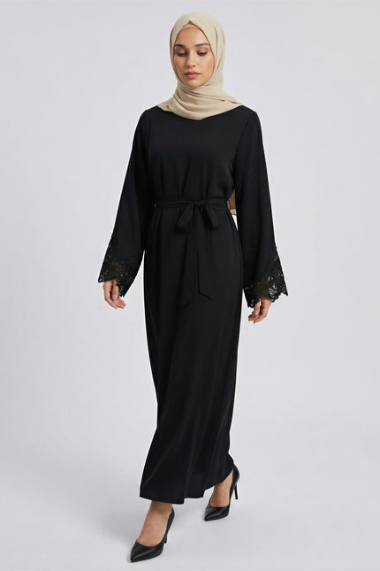 Abaya With Lace Sleeves JILBAYA