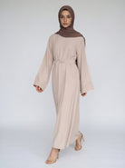 Silk Velvet Contrast Line Abaya JILBAYA