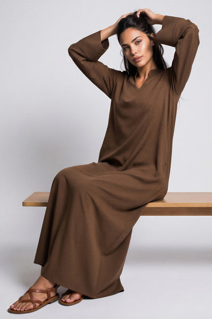 Wide Cuff Sleeve Abaya Dress JILBAYA