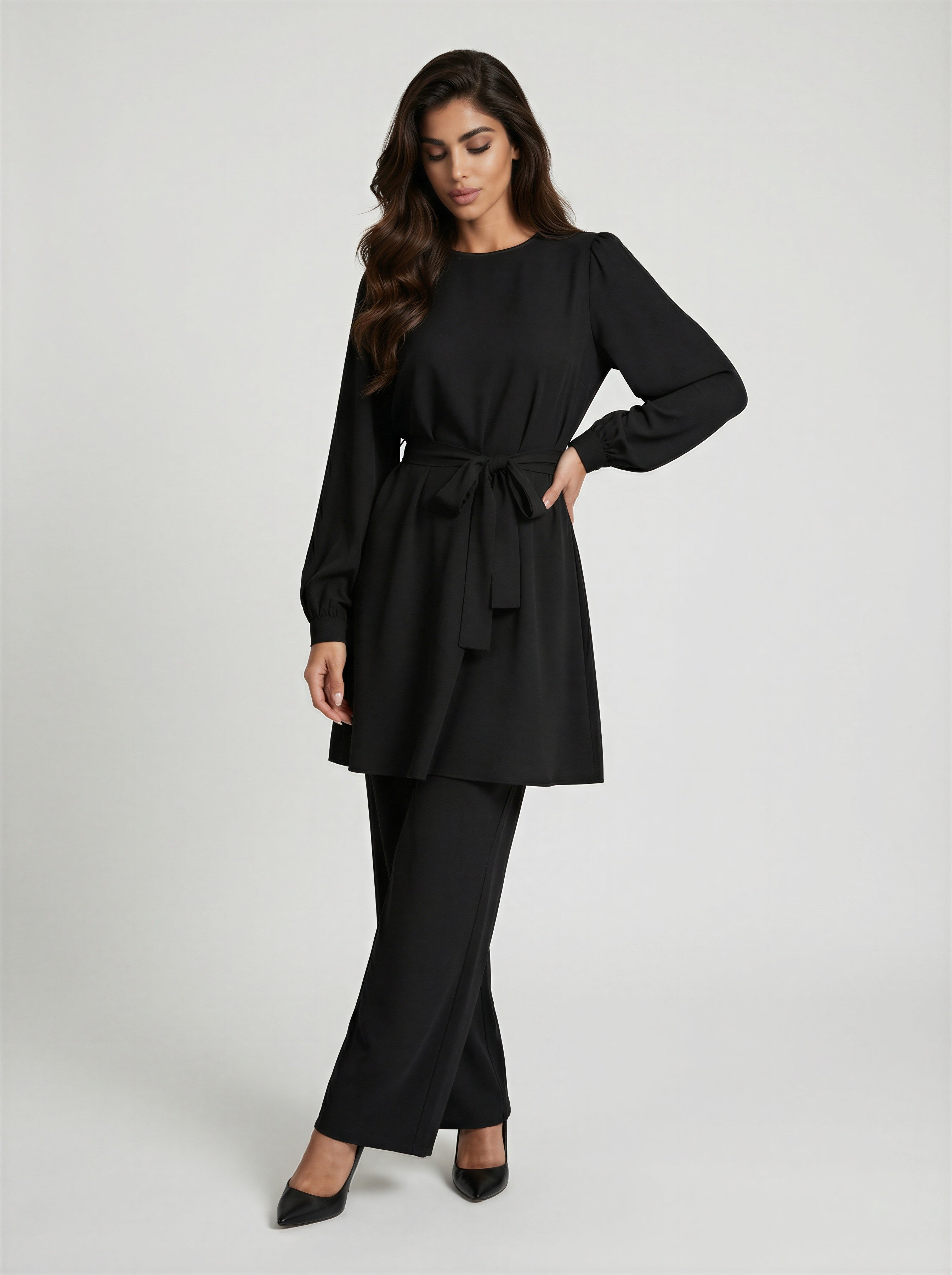 Tie-Waist Wide-Leg Co-Ord Set JILBAYA