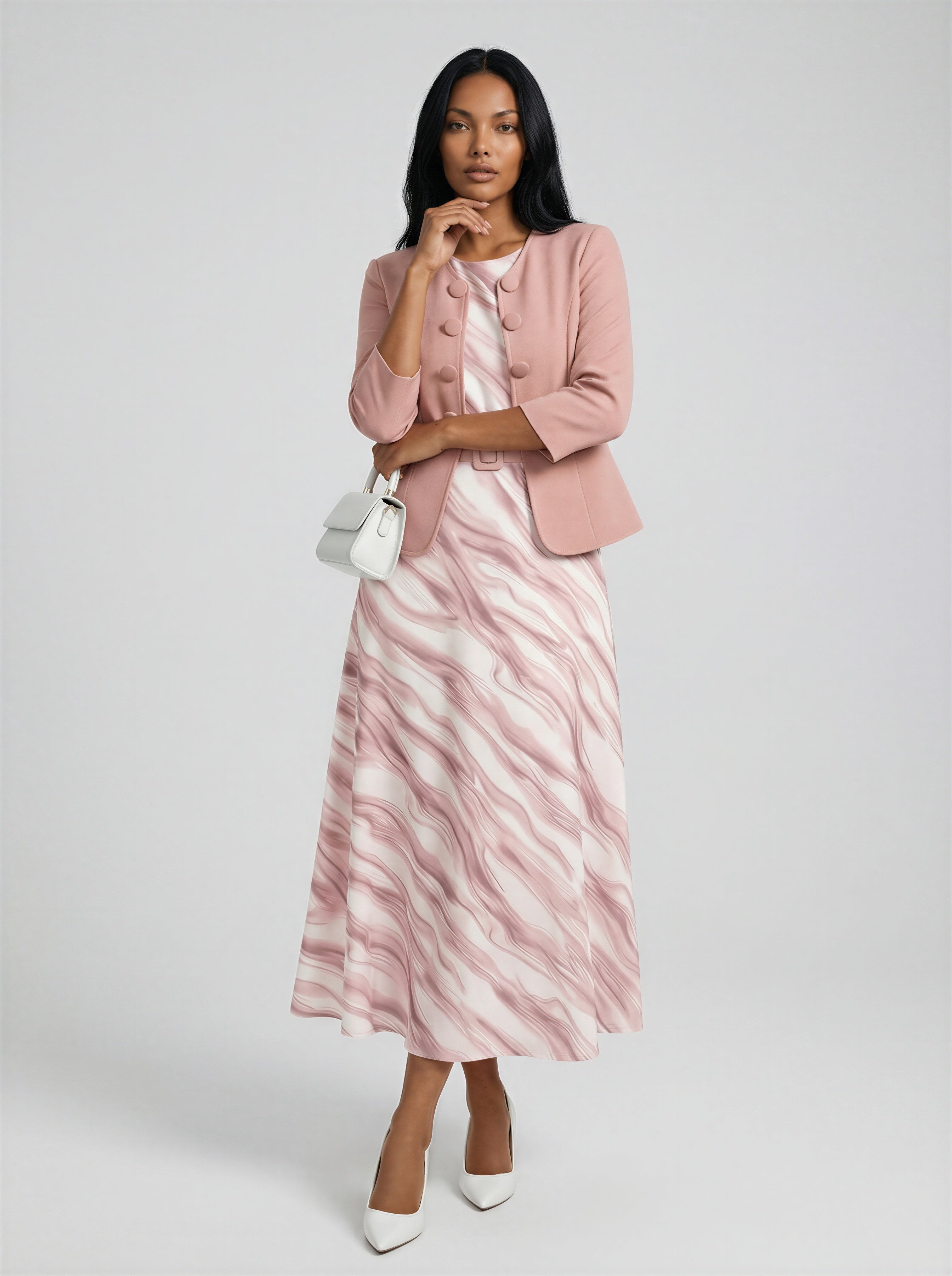 Marble Two-Piece Dress Set JILBAYA