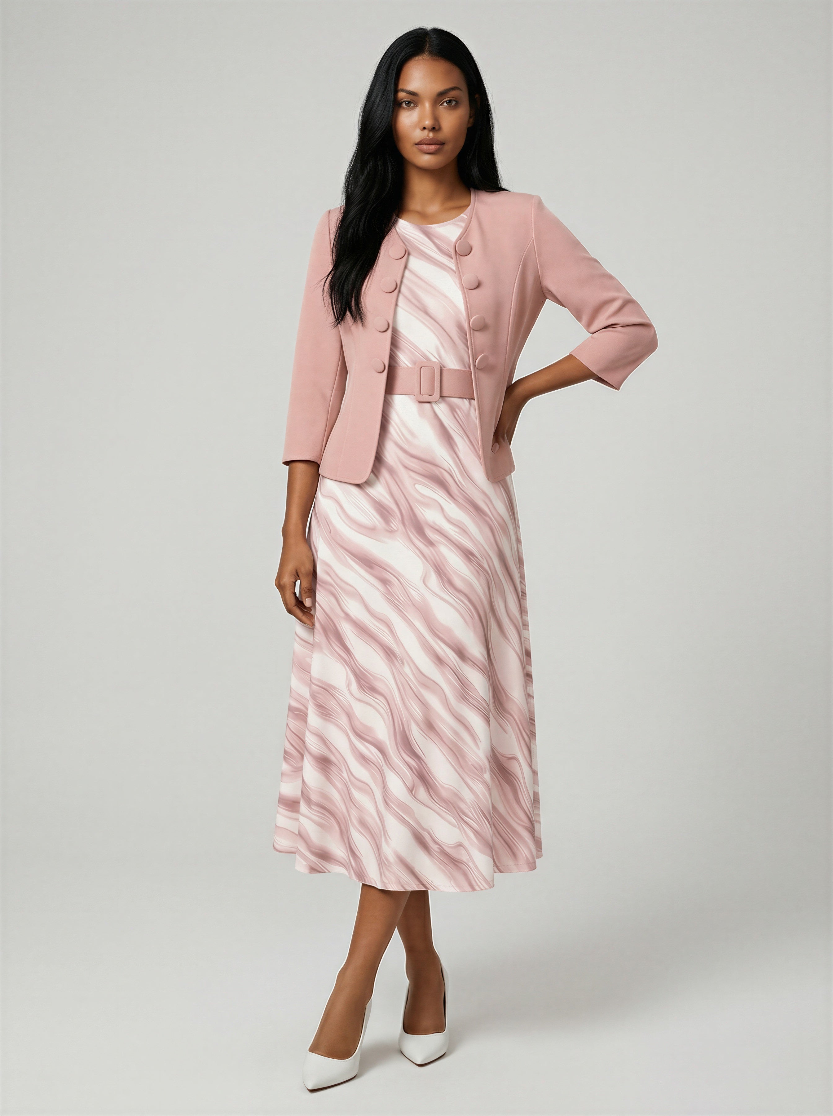 Marble Two-Piece Dress Set JILBAYA