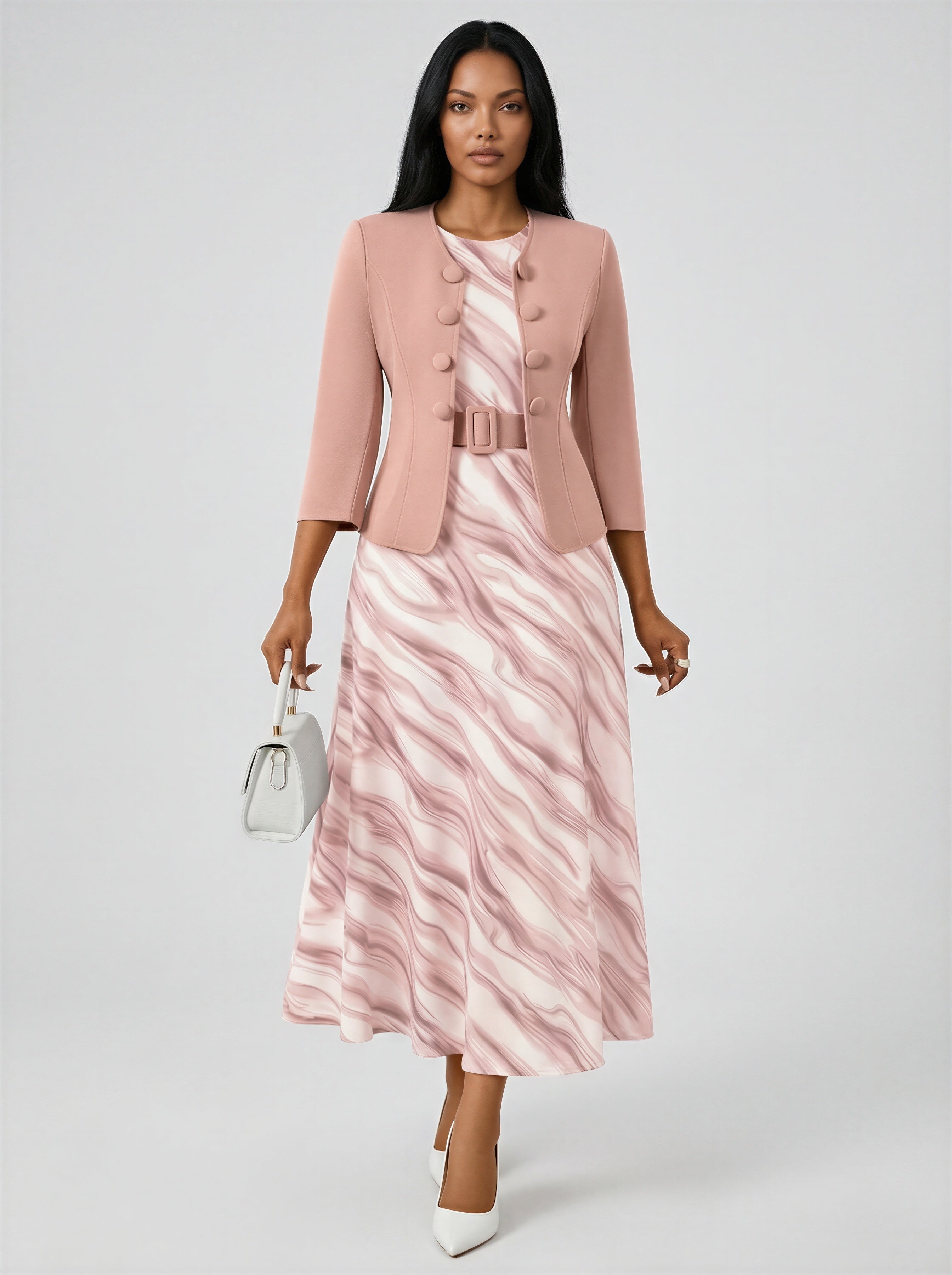 Marble Two-Piece Dress Set JILBAYA
