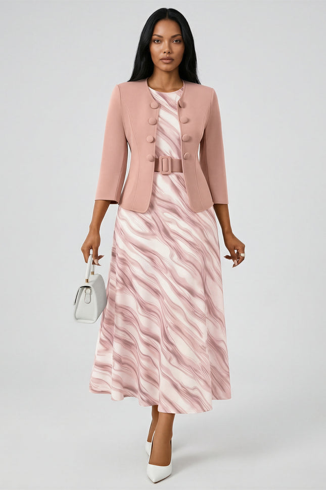 Marble Two-Piece Dress Set JILBAYA