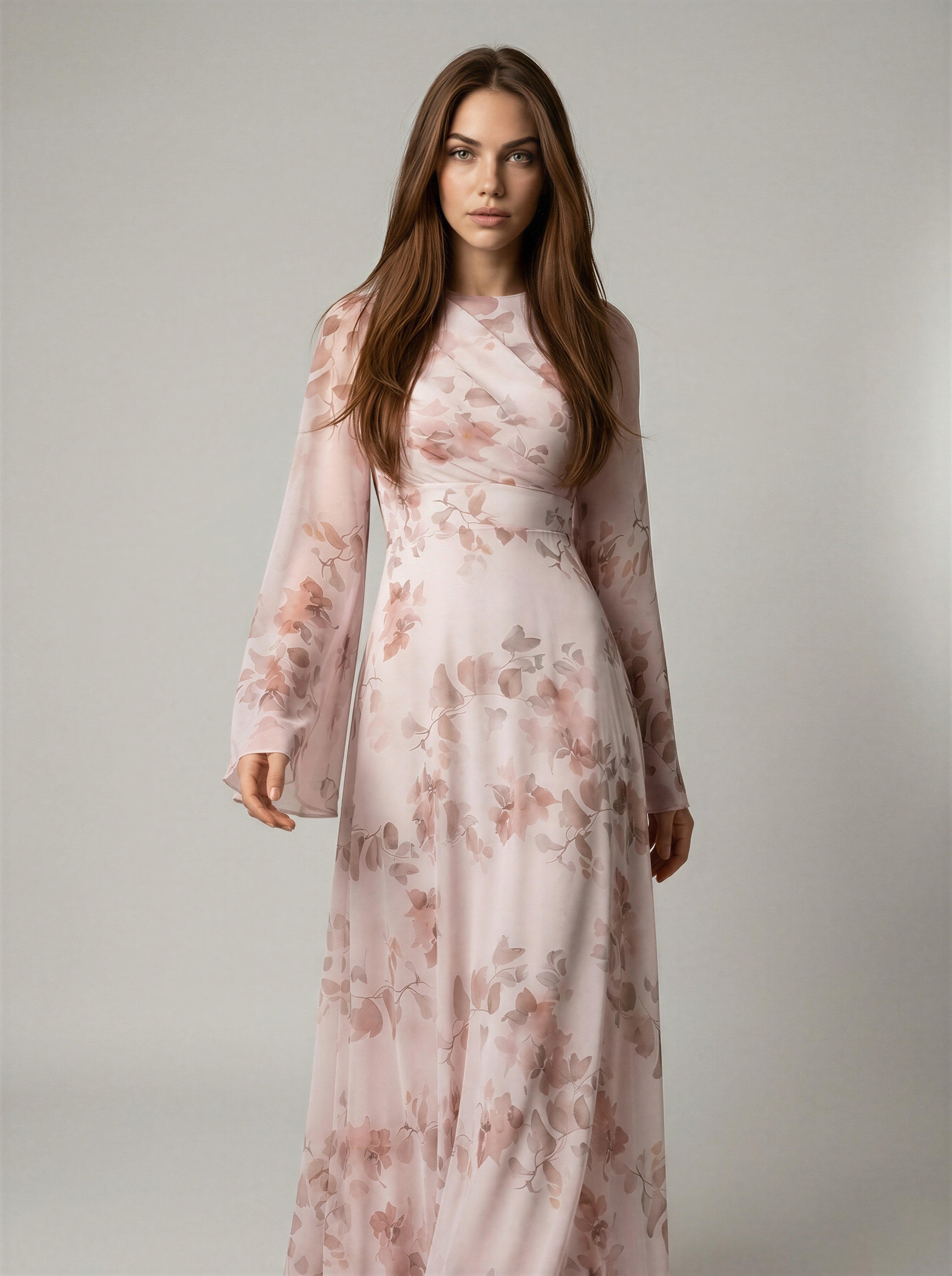 Delicate Floral Maxi Dress JILBAYA