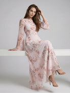 Delicate Floral Maxi Dress JILBAYA