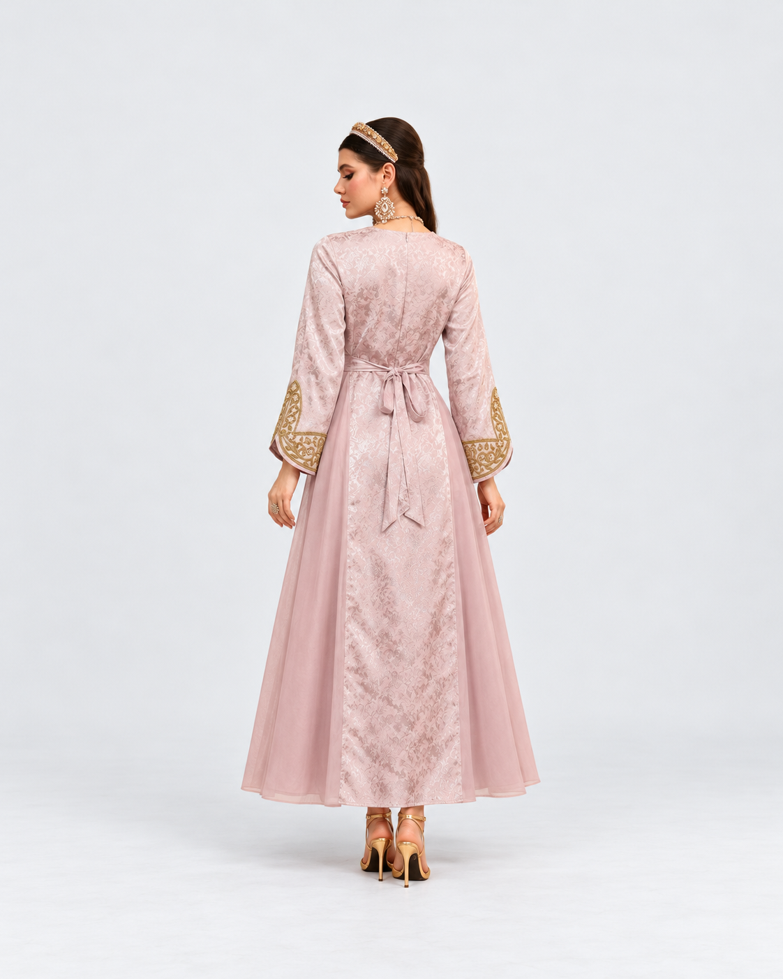 Hafsa Gold Embroidered Abaya JILBAYA