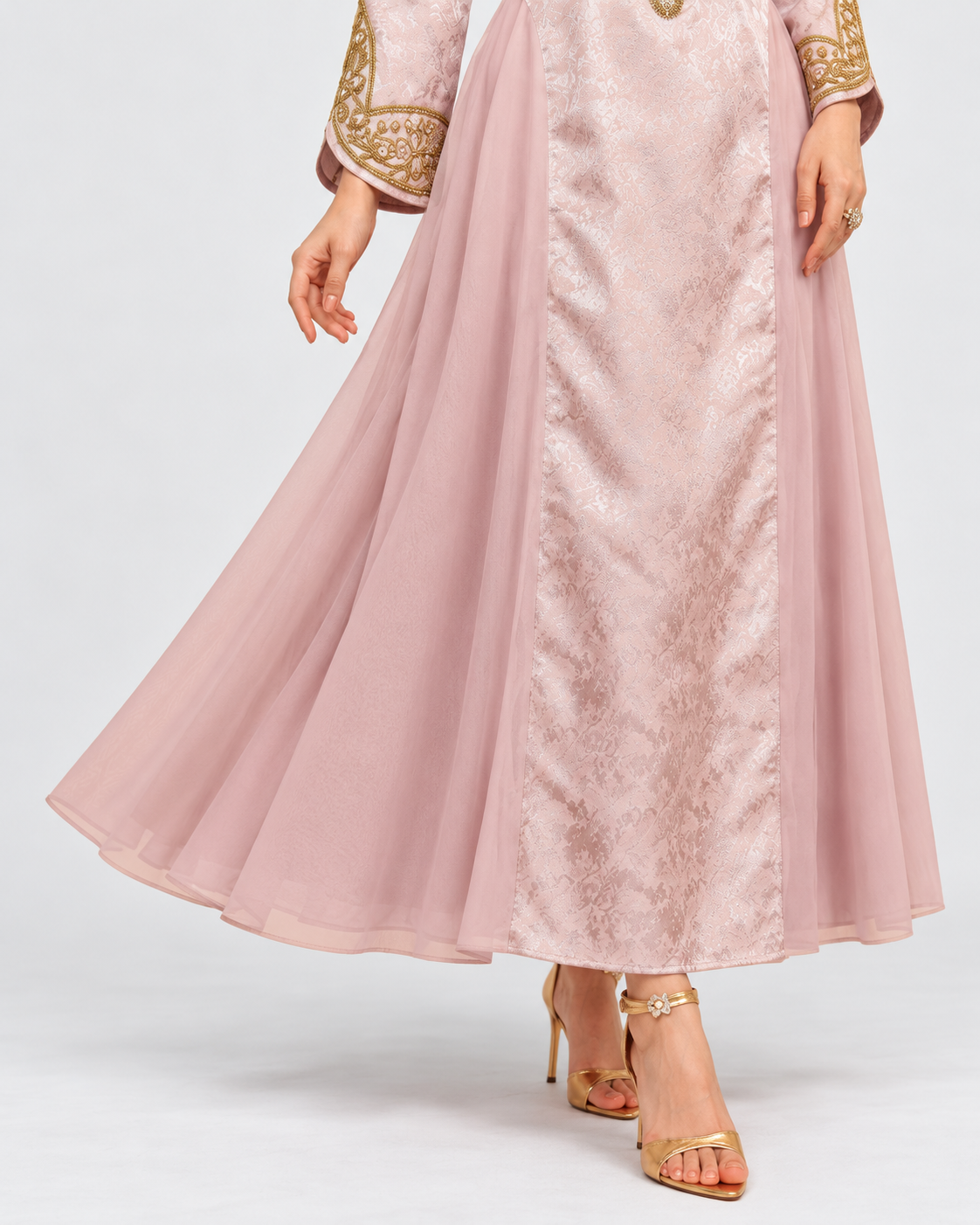 Hafsa Gold Embroidered Abaya JILBAYA