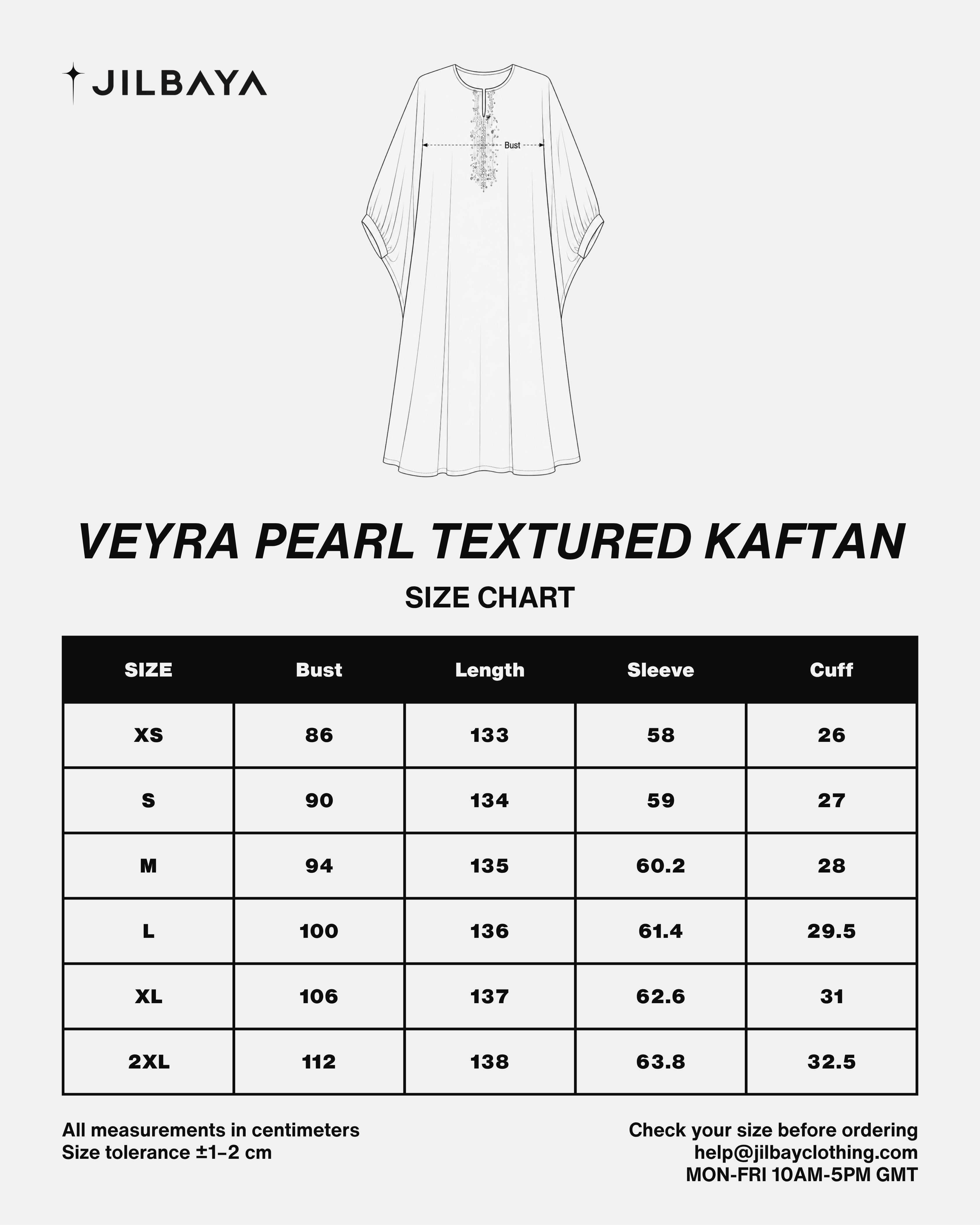 Veyra Pearl Textured Kaftan JILBAYA