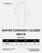 Winter Corduroy Closed Abaya JILBAYA