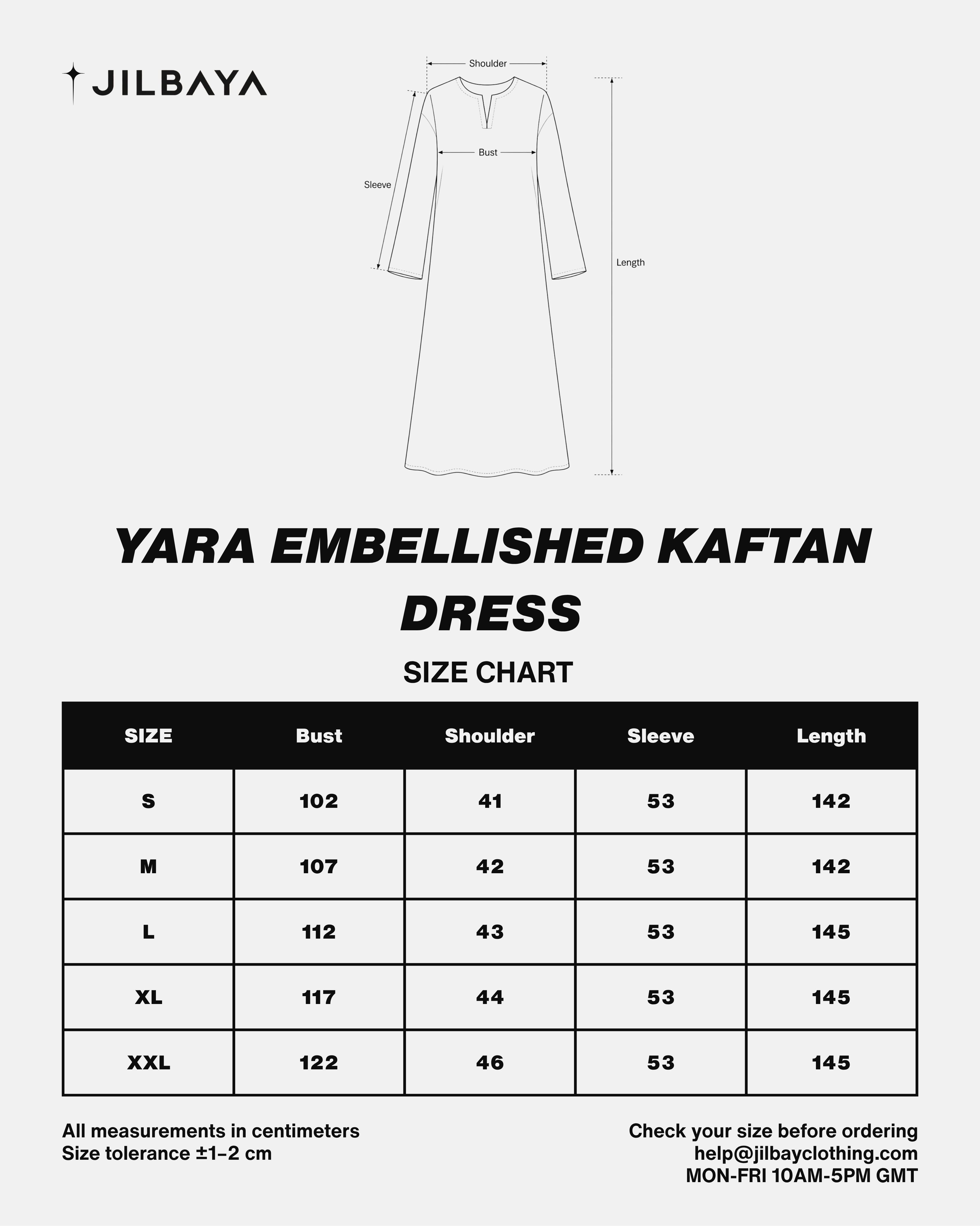 Yara Embellished Kaftan Dress JILBAYA