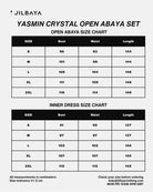 Yasmin Crystal Open Abaya Set JILBAYA