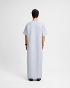 Light Grey Short Sleeve Emirati Thobe JILBAYA